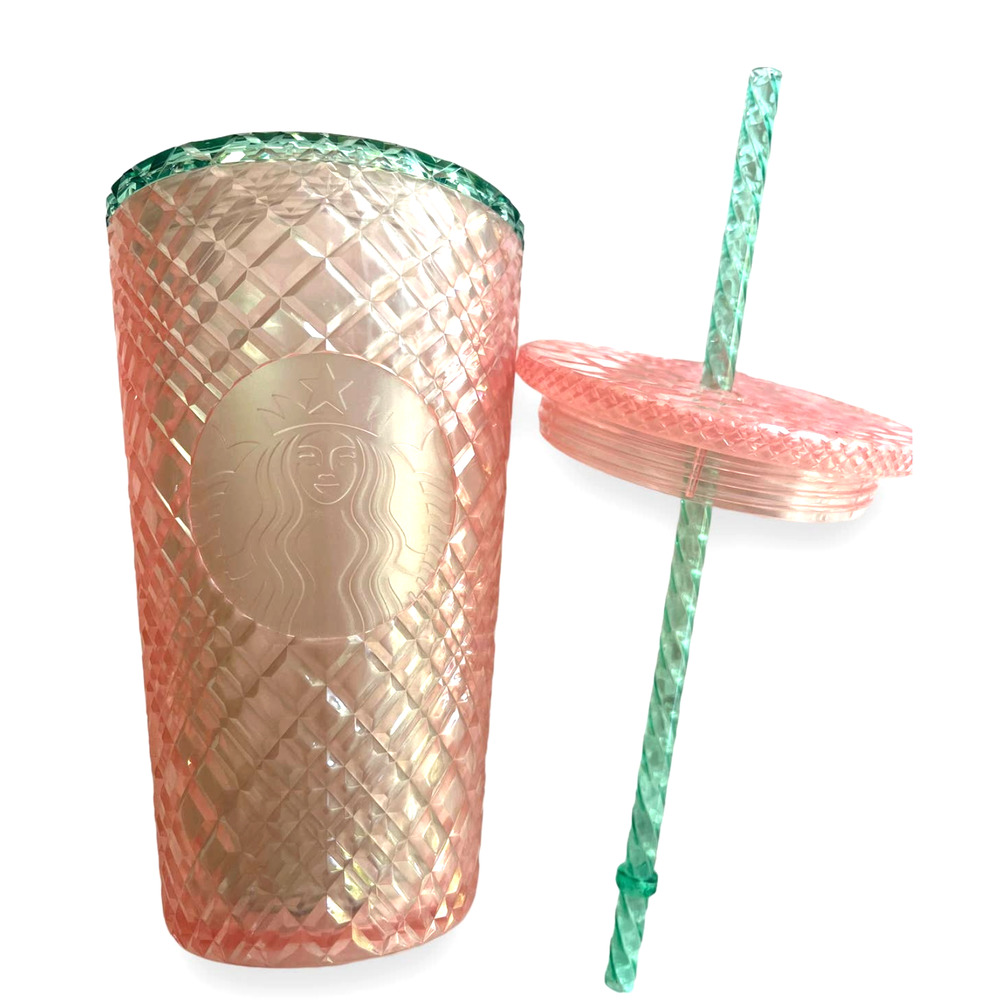 Starbucks 2023 Pink Jeweled Pearl 16 oz Grande Cold Cup Tumbler NEW - Picture 6 of 11